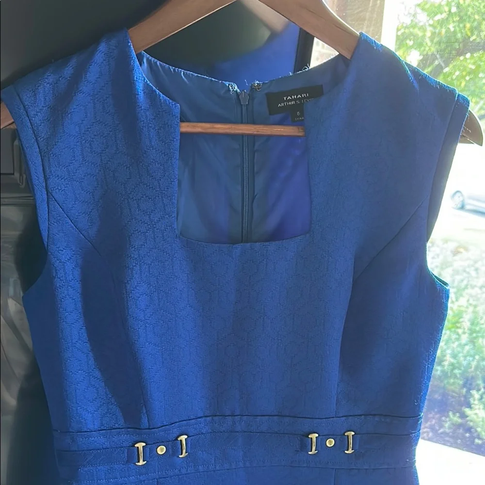 Tahari ASL Blue Midi Dress - Picture 4 of 9